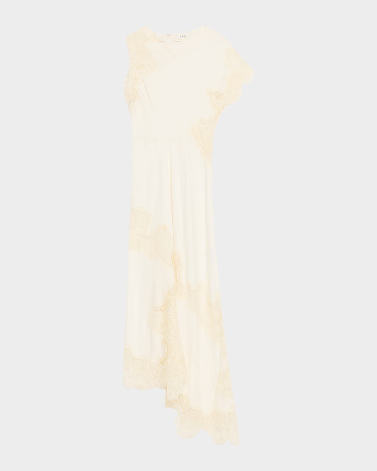 Alessia Satin and Lace Maxi Dress