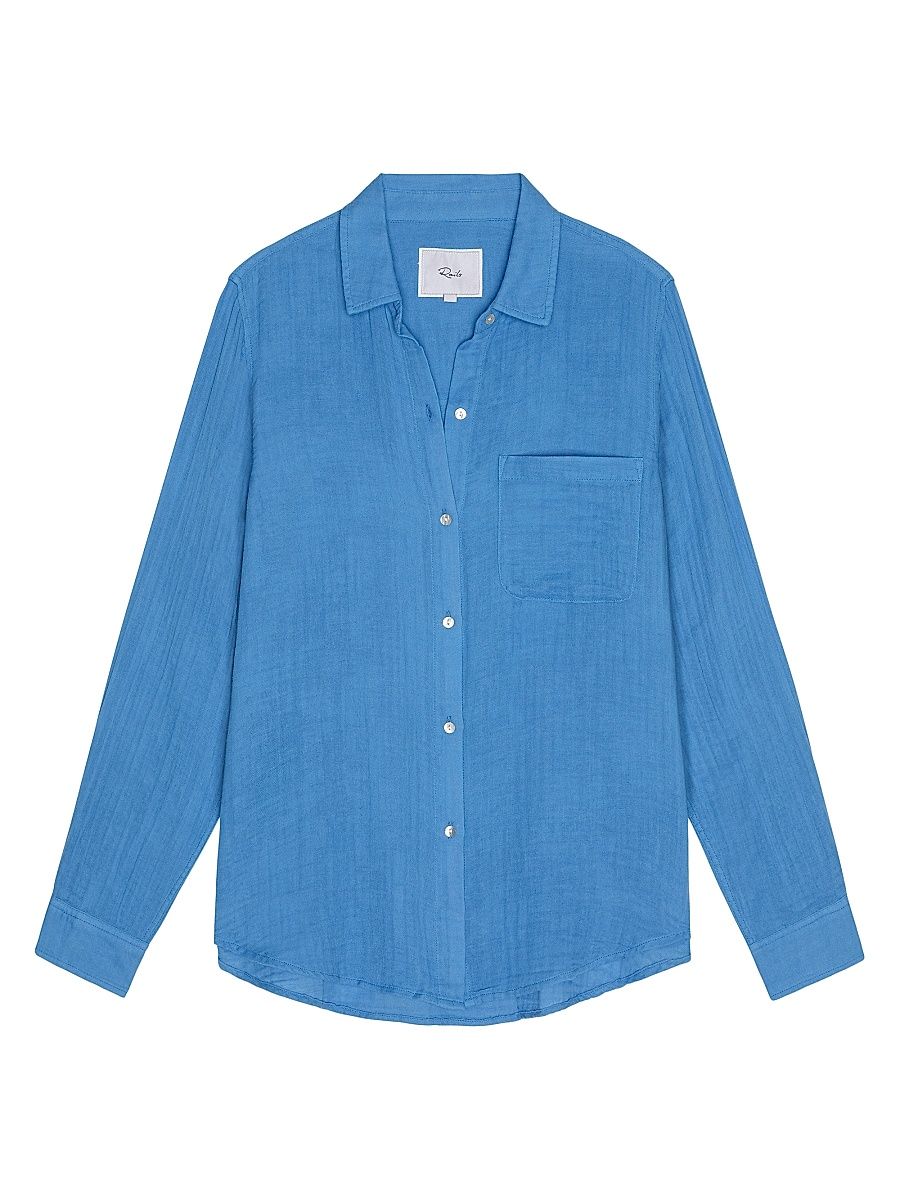 Women's Ellis Cotton Shirt - French Blue - Size XL
