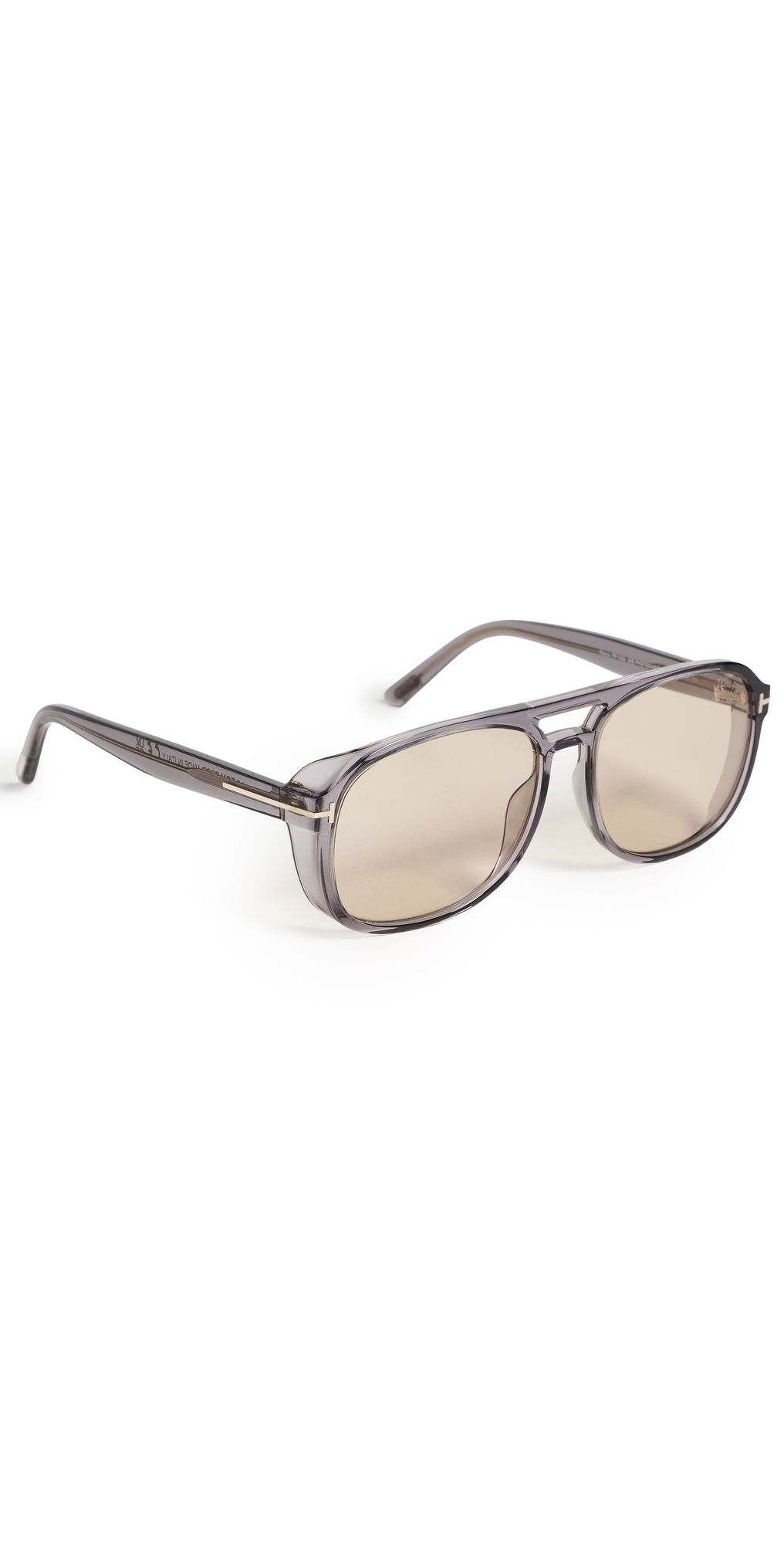Tom Ford Rosco Sunglasses Shiny Transparent Grey One Size