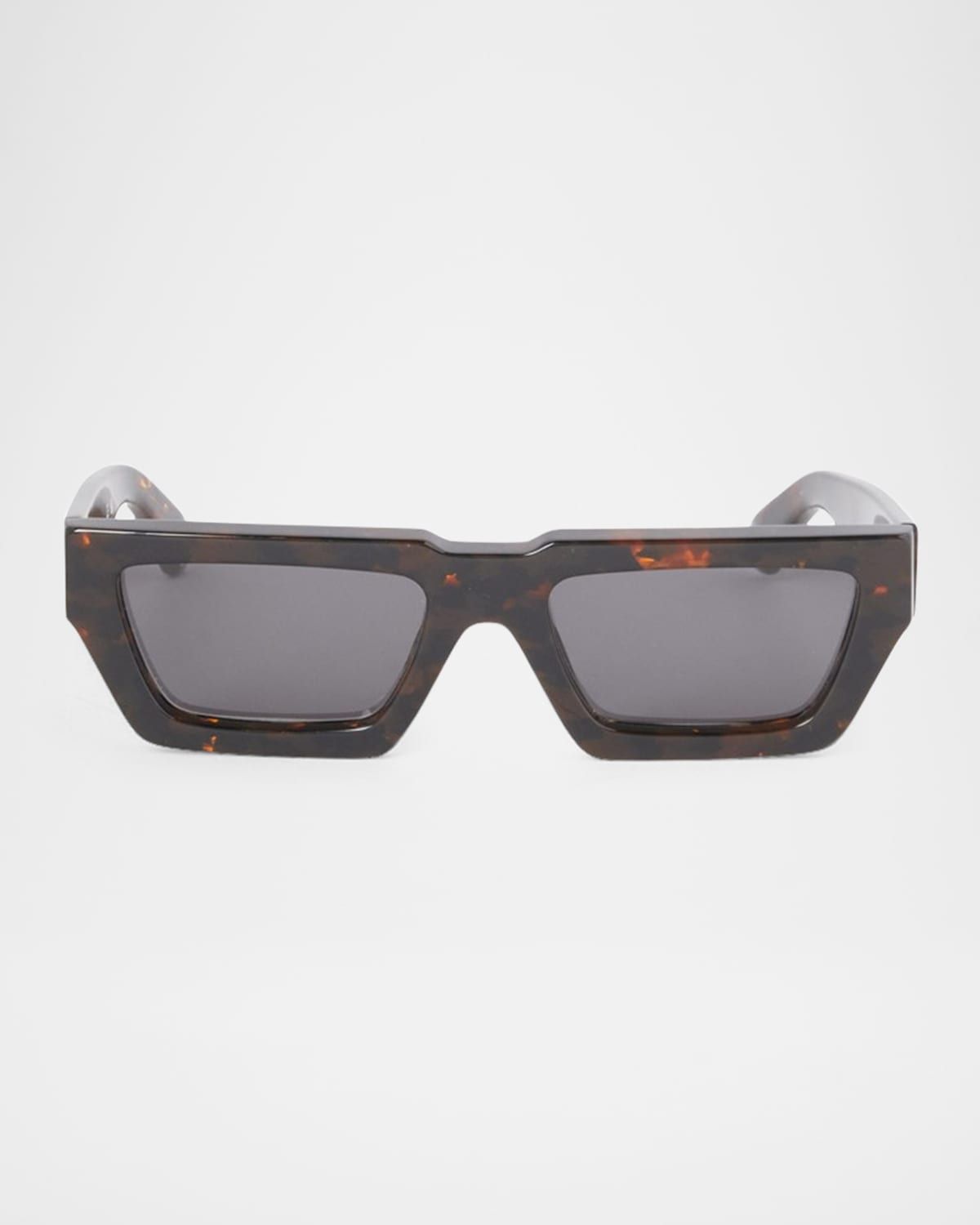 Manchester Logo-Print Rectangle Sunglasses