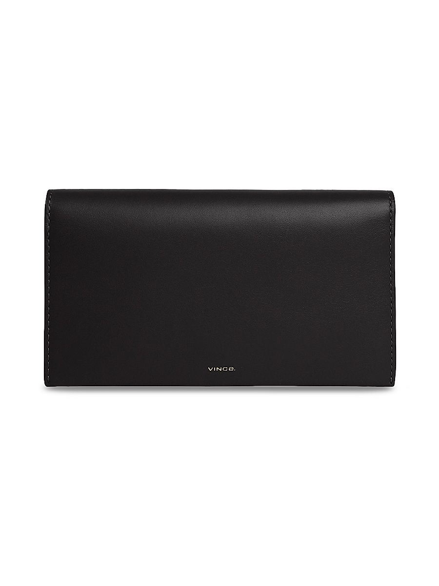 Women's Continental Leather Wallet - Black