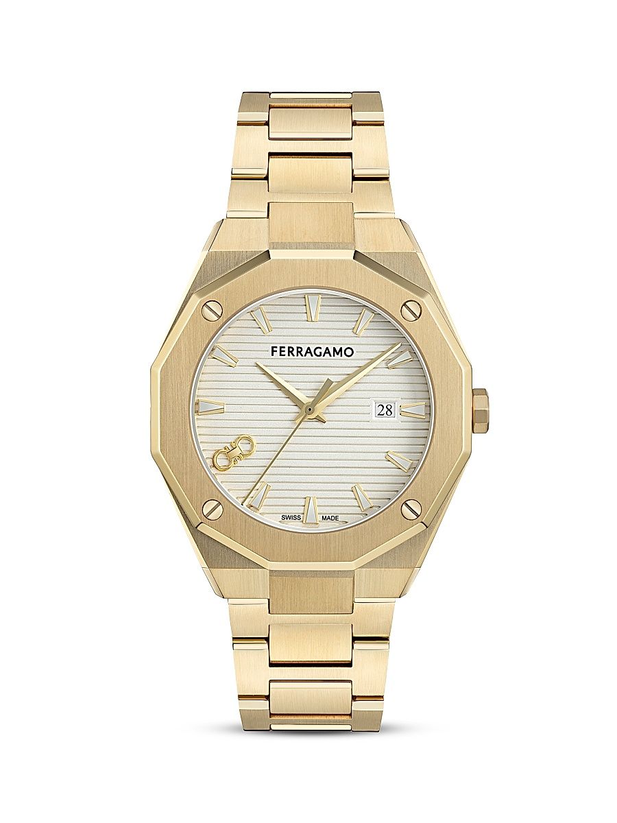 Men's Versilia Goldtone Ion-Plated Stainless Steel Bracelet Watch/40MM - Gold