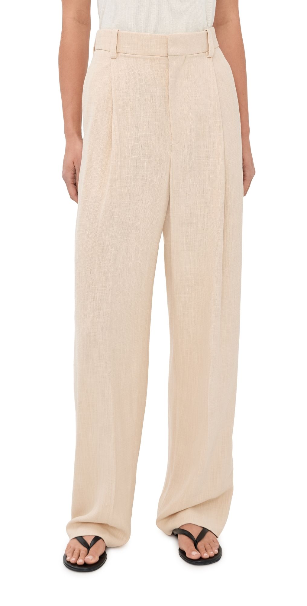 WARDROBE. NYC Spring Tailored Trousers Cream S
