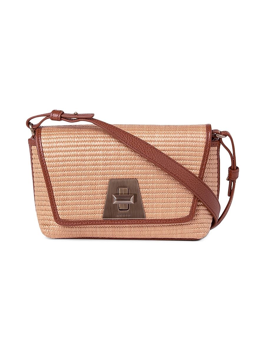 Women's Anouk Raffia & Leather Day Bag - Caramel