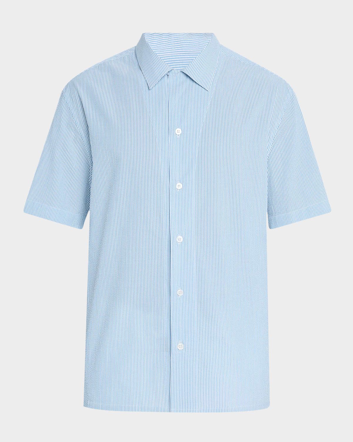 Men & apos;s Stripe Cotton Seersucker Short-Sleeve Shirt