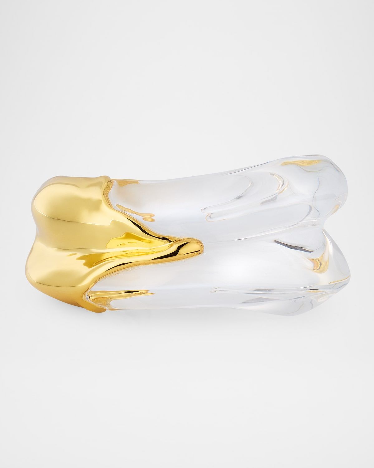 Liquid Lucite Wave Hinged Cuff