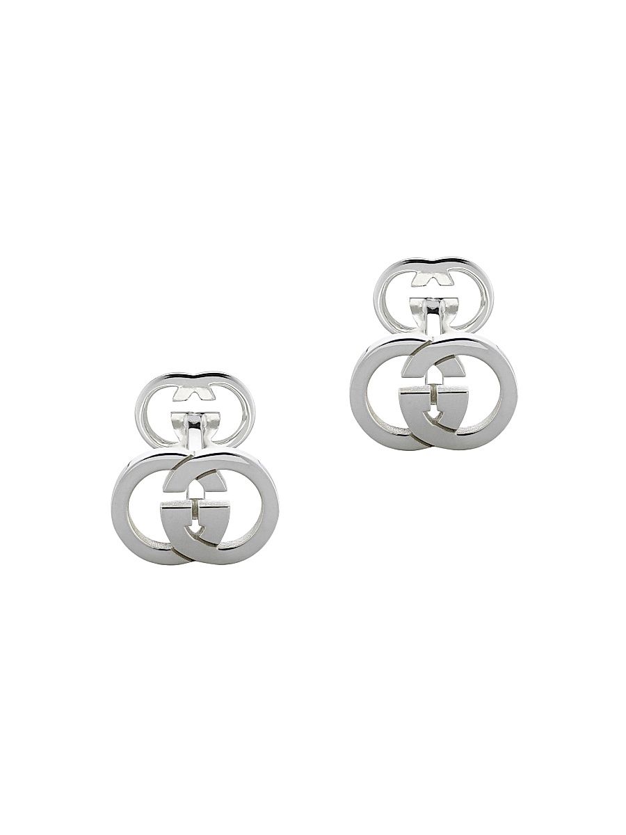 Men's Interlocking G Sterling Silver Cufflinks - Silver