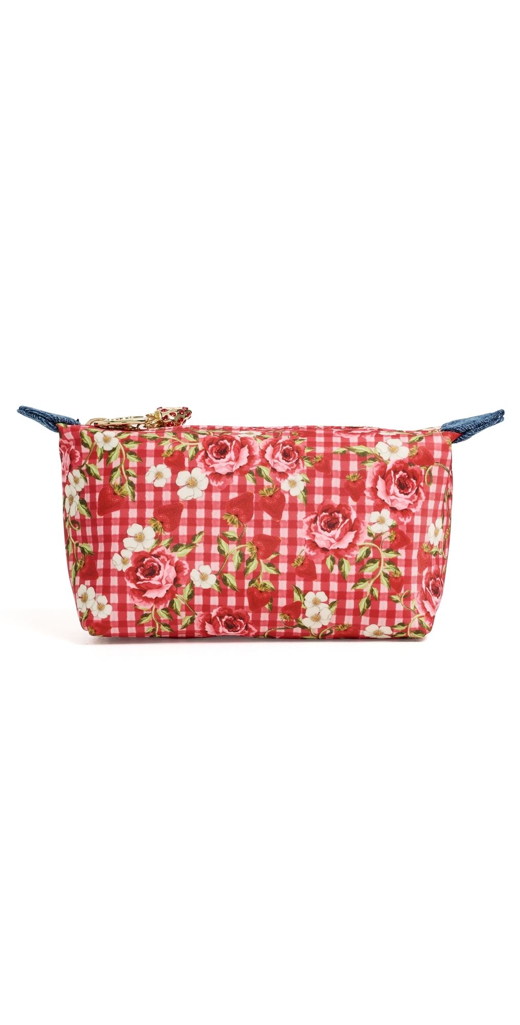 Stoney Clover Lane Cosmetic Bag Gingham w/ Floral One Size