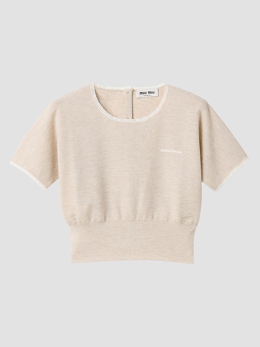Women's Cashmere Sweater - Beige Khaki - Size 6