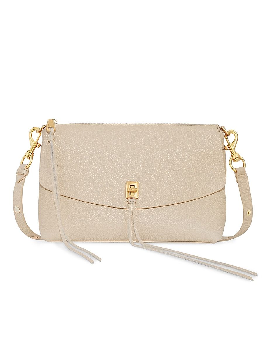 Women's Darren Leather Shoulder Bag - Stone