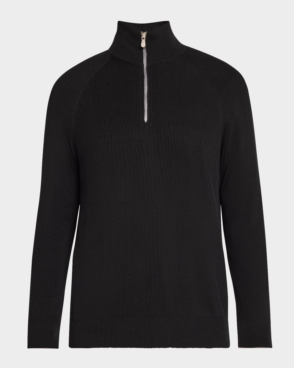 Men & apos;s Cotton Rib Half-Zip Sweater
