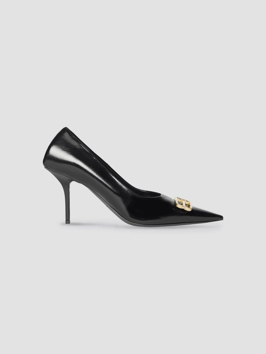 Balenciaga Women's Square Knife BB 80mm Pump - Black - Size 11
