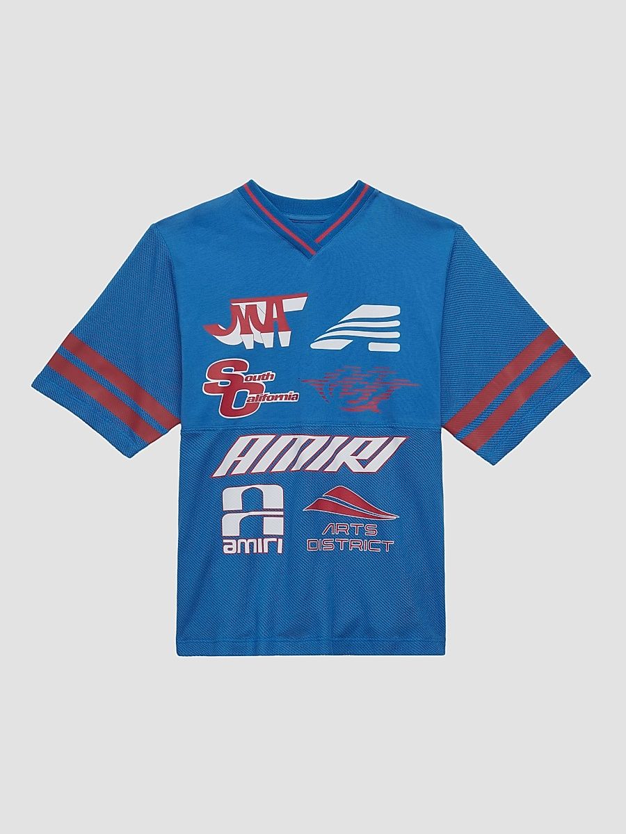 Little Kid's & Kid's Sporty Football T-Shirt - Sapphire - Size 4