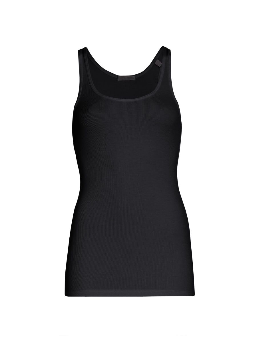 ATM Anthony Thomas Melillo Women's Boy Rib-Knit Tank - Black - Size Medium