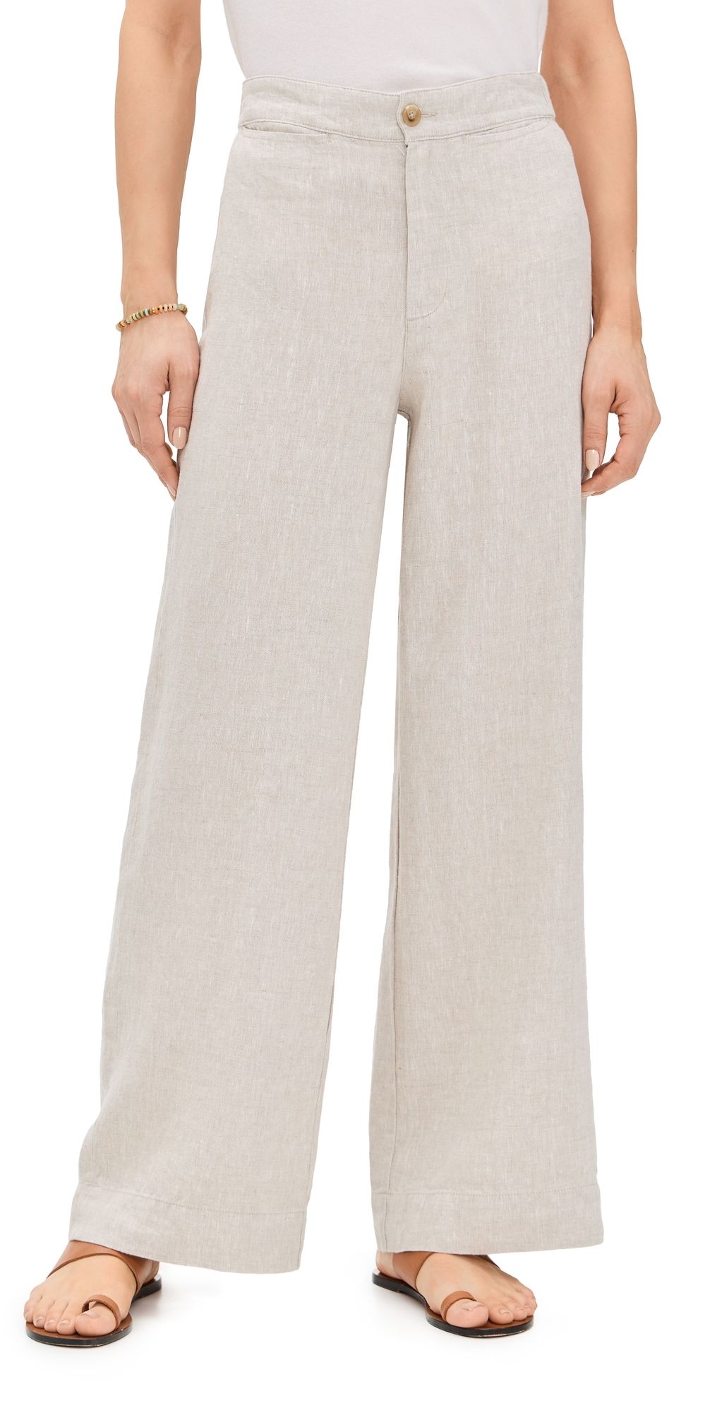 Faherty Sun Cruiser Linen Pants Flax L