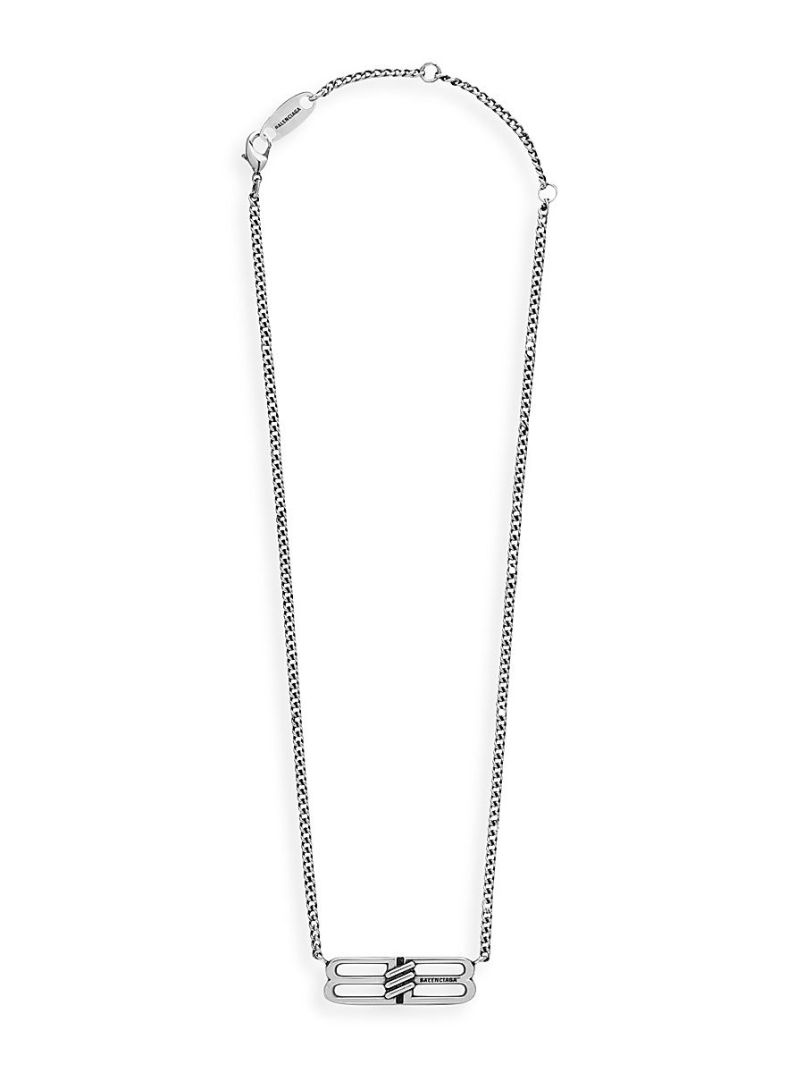 Balenciaga Women's Bb Icon Necklace - Antique Silver