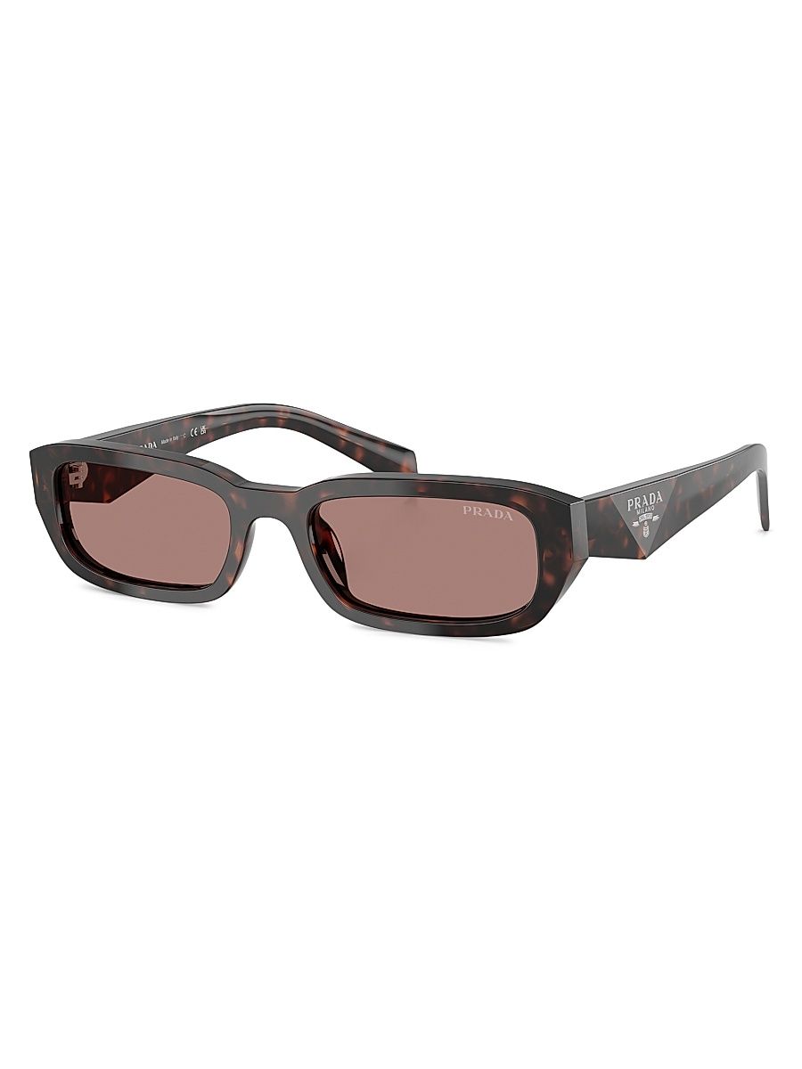 Women's 53MM Rectangular Sunglasses - Lite Brown