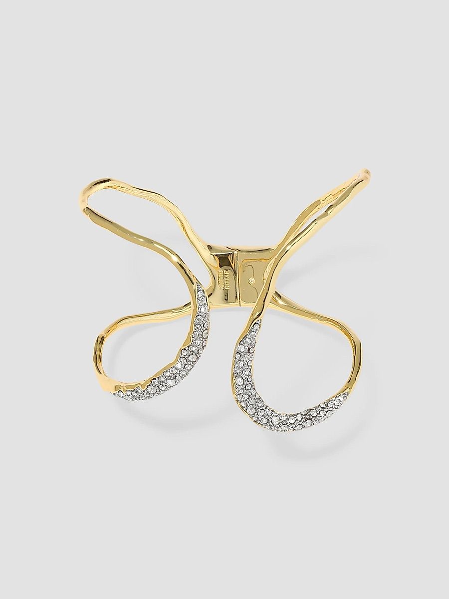 Women's Solanales 14K-Gold-Plated, Rhodium-Plated & Crystal Hinged Cuff - Gold