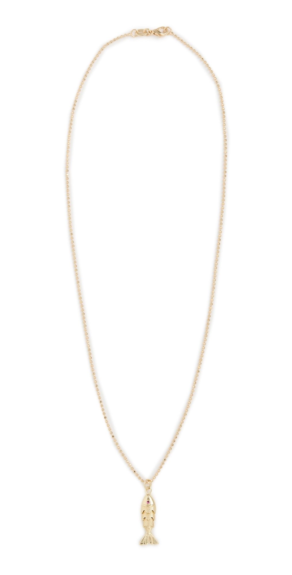 Alexa Leigh Gold Fish Ball Chain Necklace Yellow Gold One Size