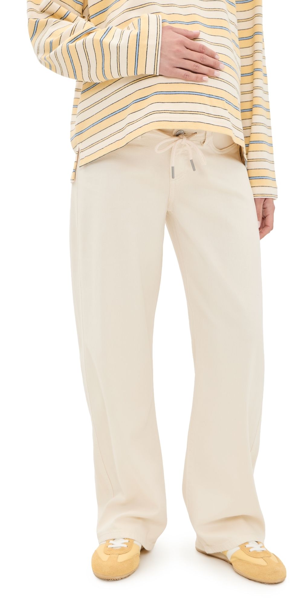 DL1961 DL1961 x Bumpsuit DL Aura Taylor Relaxed Barrel Maternity Jeans Flax (DL Aura) 30