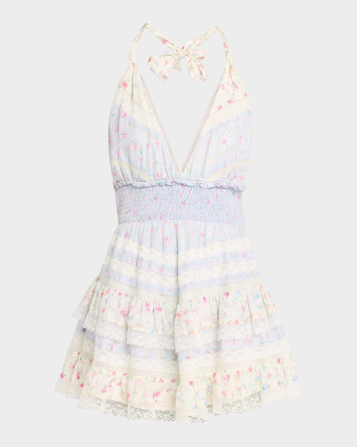 Prim Halter Mini Dress