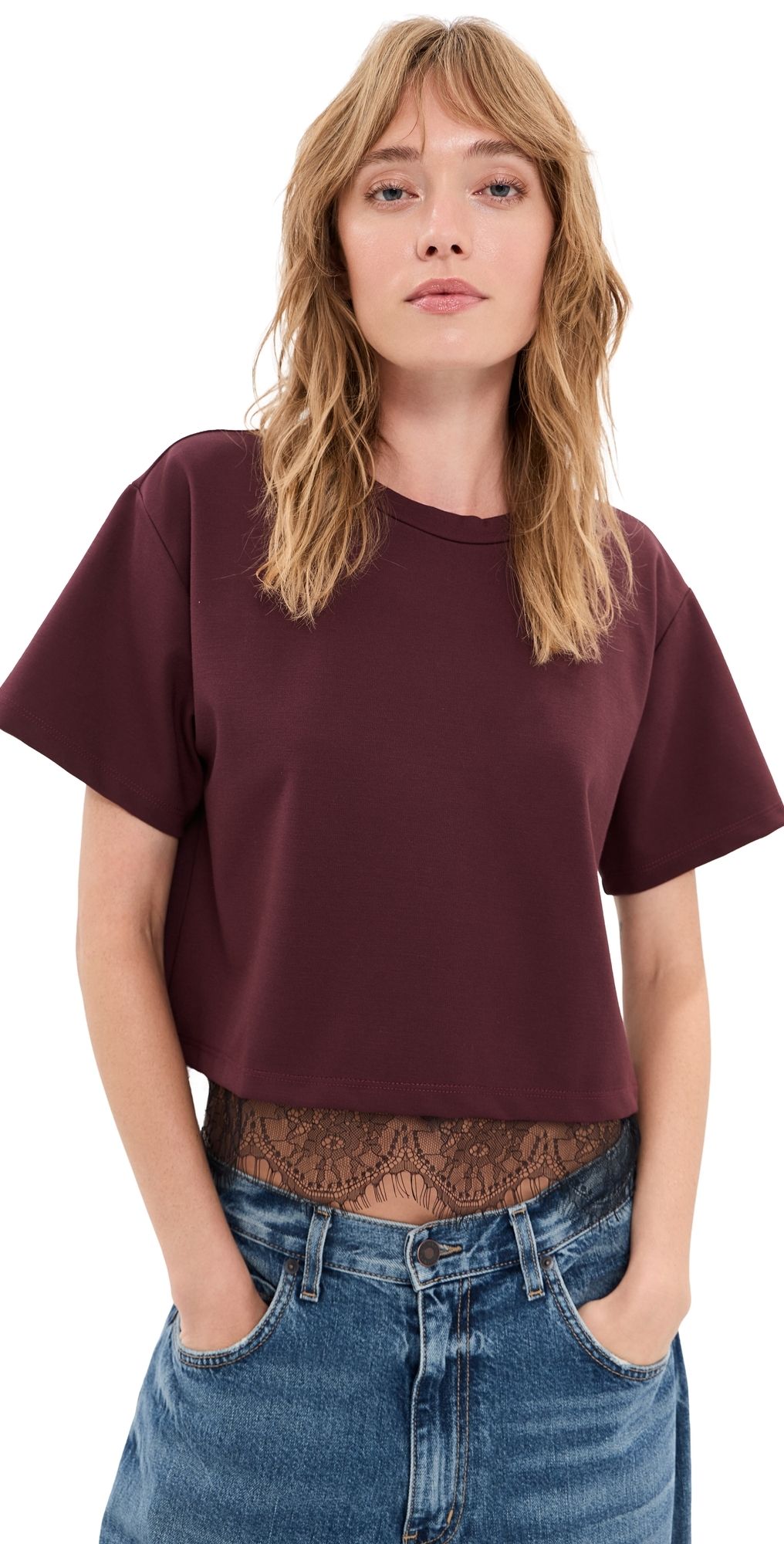 LE BOP Lace Hazel Tee Navy/Black M