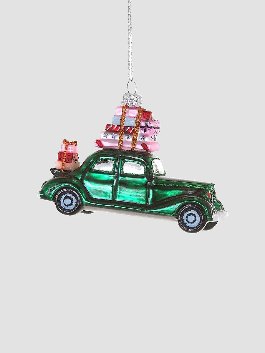 Christmas Delivery Glass Ornament