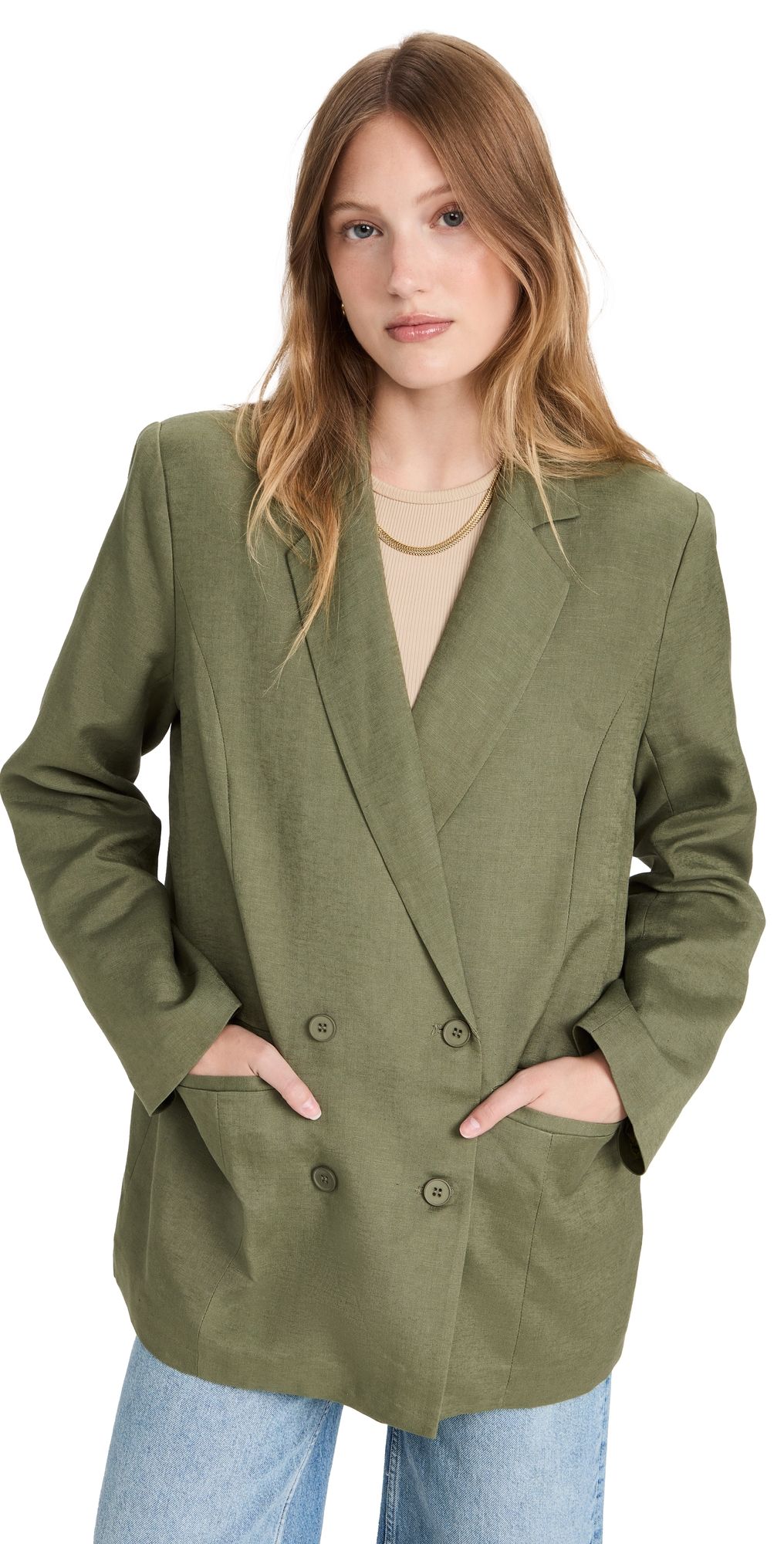 Lioness La Quinta Blazer Khaki XS