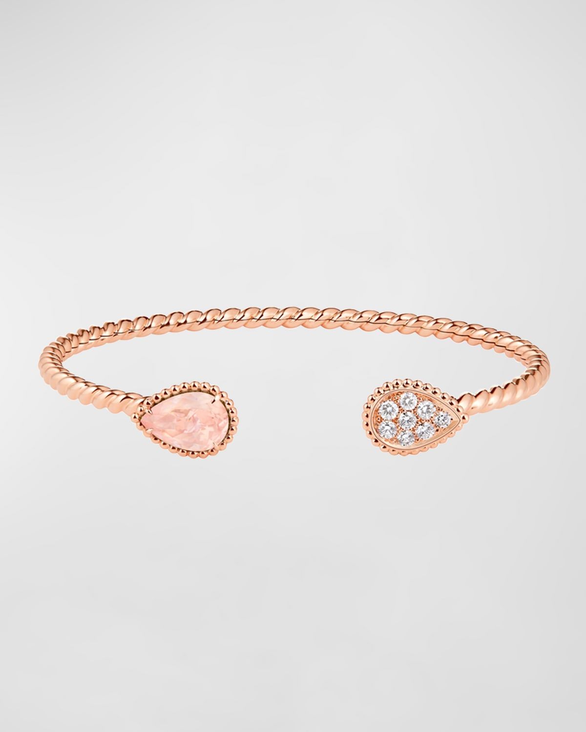 Serpent Boheme 18K Rose Gold 2-Motif Diamond & Quartz Bracelet