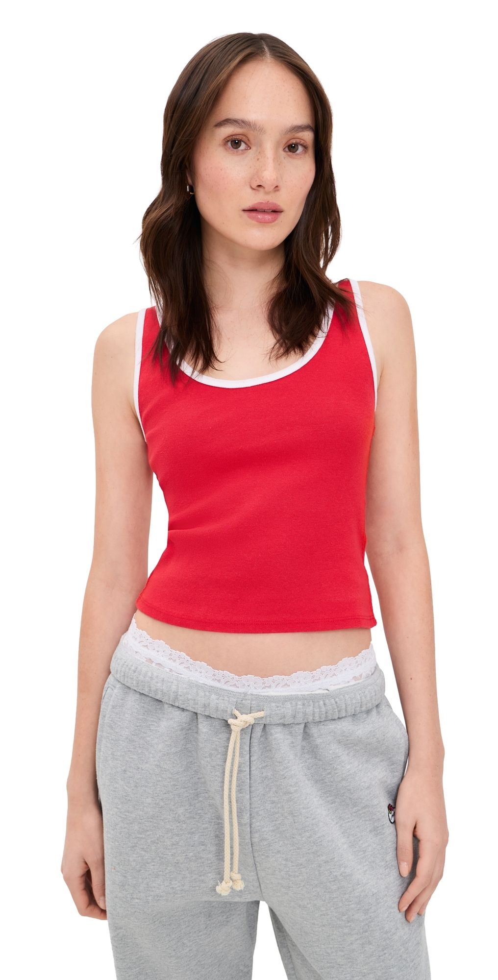 Free People Moxie Tank High Risk Red Combo XS