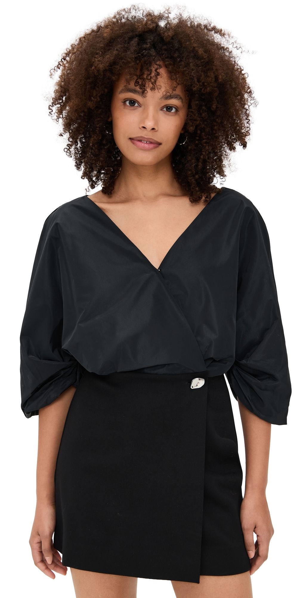 STAUD Orion Mini Dress Black 4