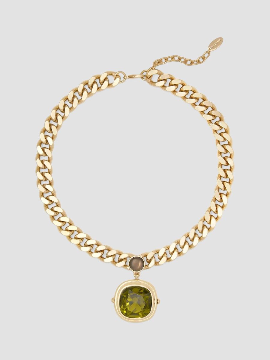 Ramy Brook Women's Siena Goldtone, Glass Crystal & Resin Cabochon Pendant Necklace - Gold