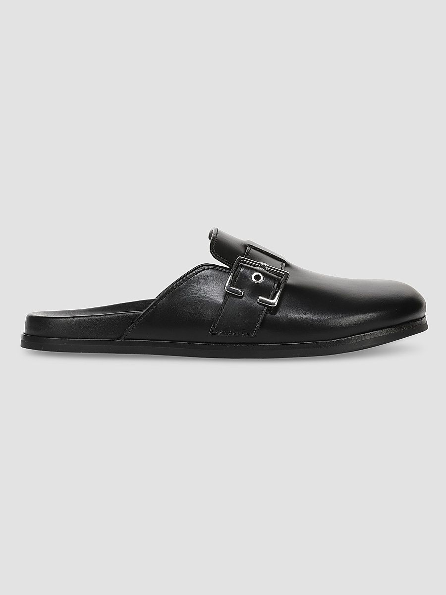 Women's Leon 20MM Leather Mules - Black - Size 11