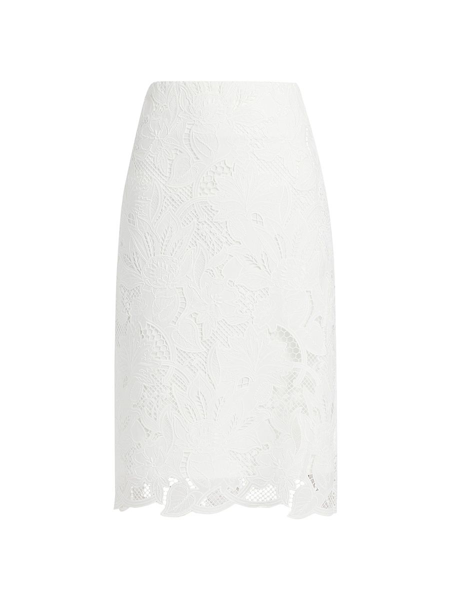 Women's Nala Lace Pencil Skirt - White - Size 16