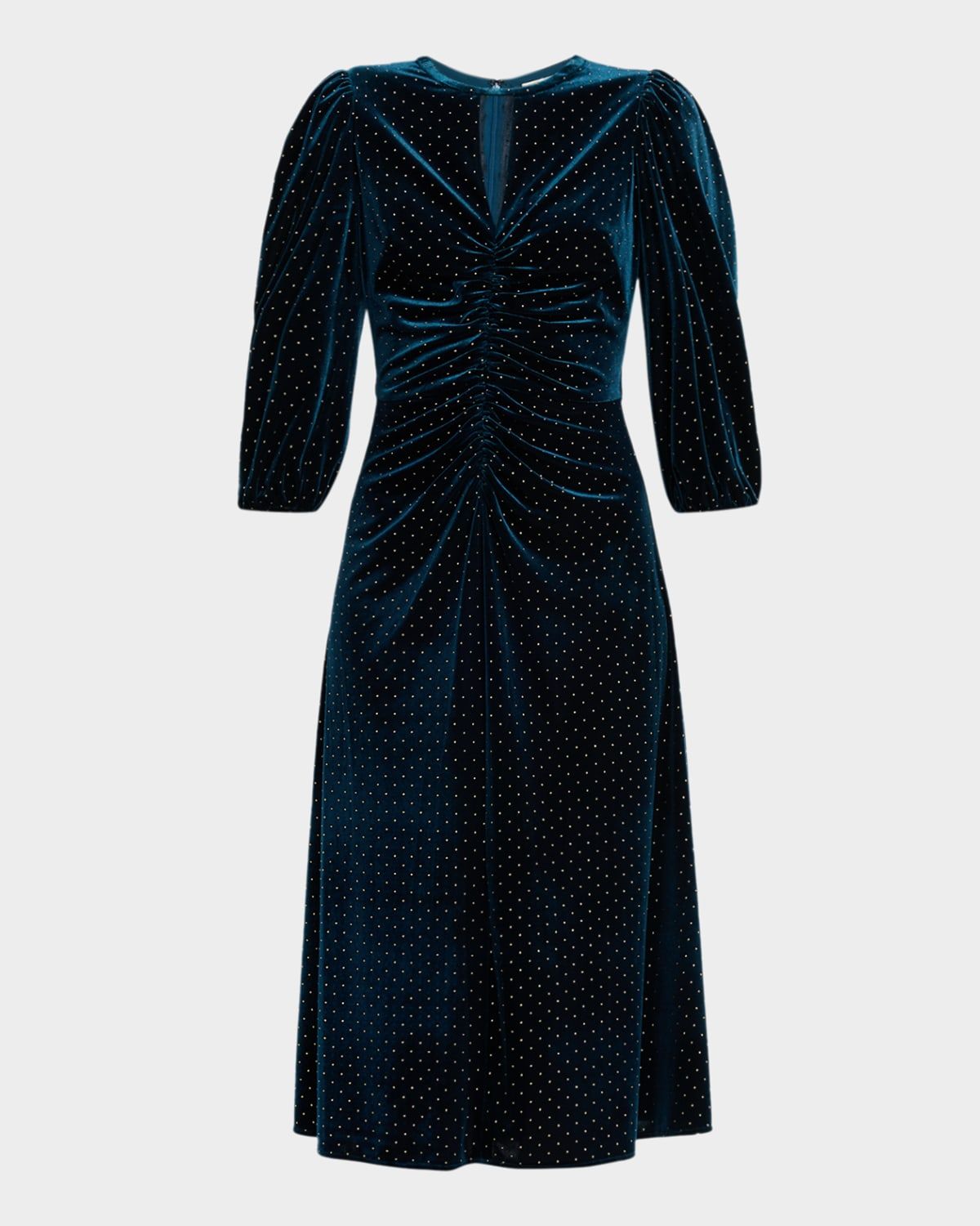 Luna Studded Velvet Midi Dress