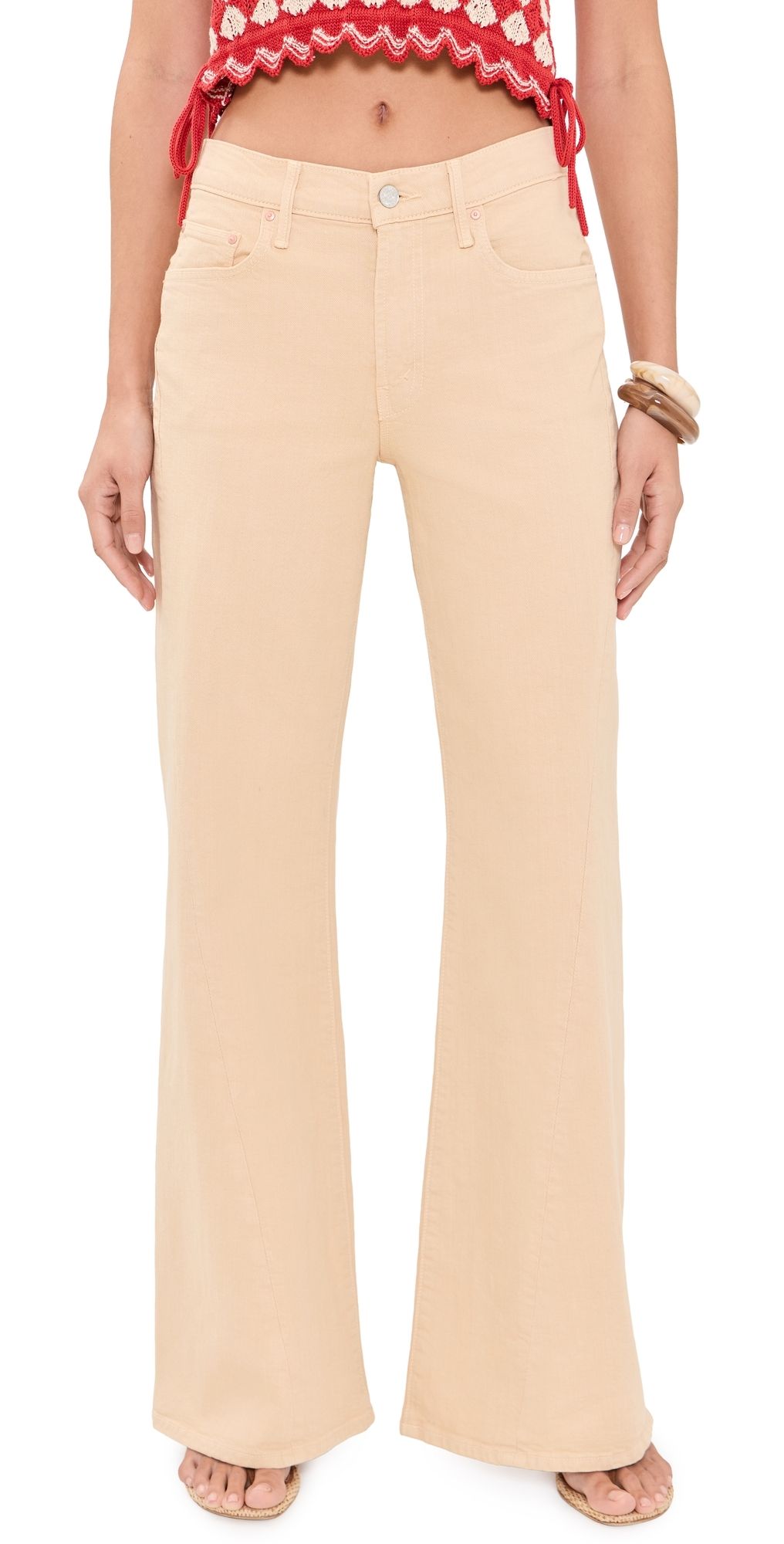 MOTHER Mr Sidestepper Twist Sneak Jeans Winter Wheat 31