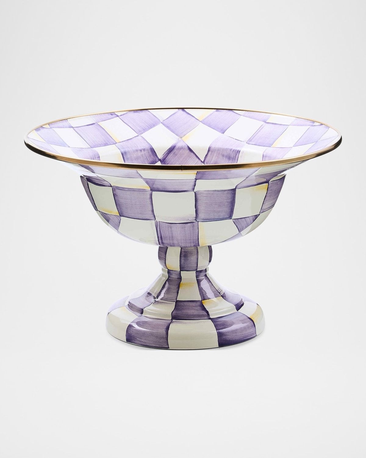 Violet Check Large Compote
