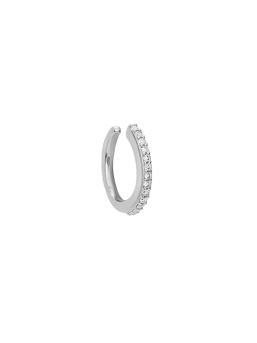 Women's 14K White Gold & 0.10 TCW Diamond Ear Cuff - White Gold