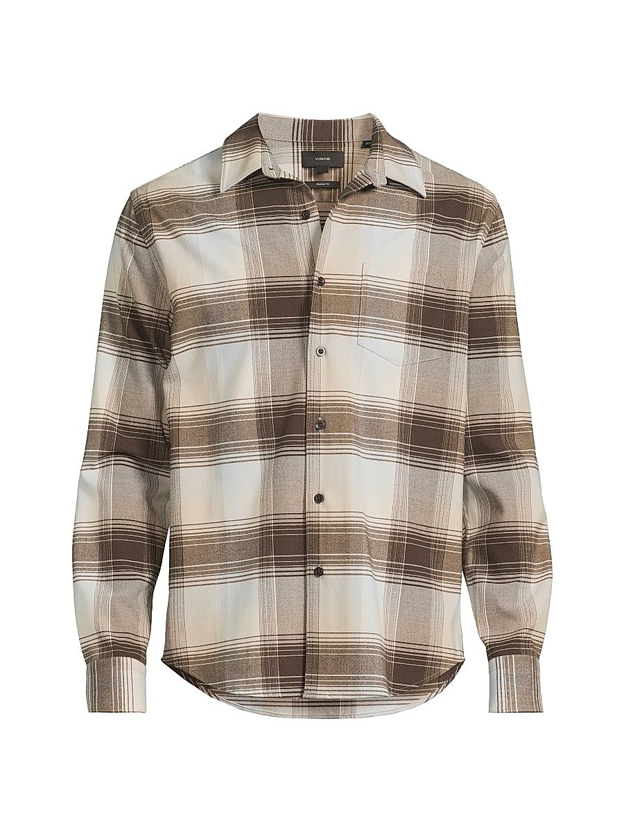 Men's Missoula Plaid French Placket Shirt - Whitecap Combo - Size XXL