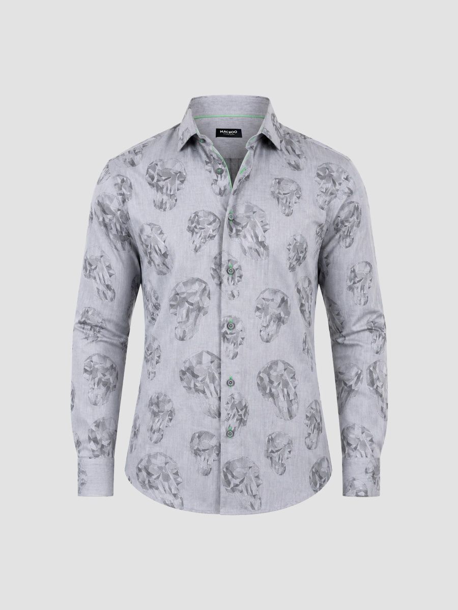 Maceoo Men's Fibonacci Woven Shirt - Grey - Size Small