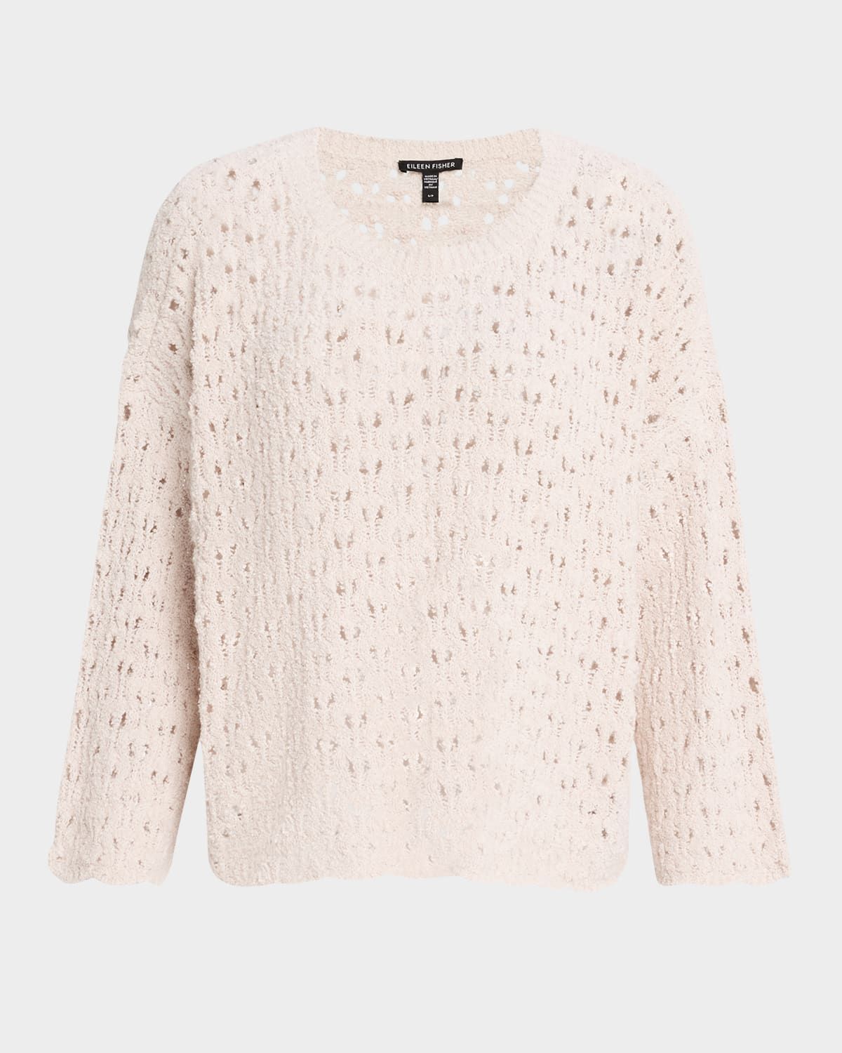 Scalloped Lace-Stitch Sweater
