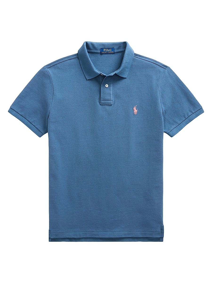 Men's Basic Mesh Polo Shirt - Clancy Blue - Size XXL