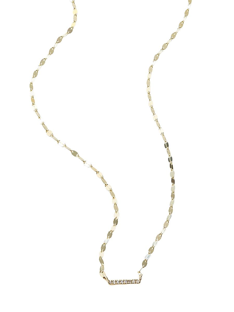 Women's Flawless 14K Yellow Gold & 0.55 TCW Diamond Bar Pendant Necklace - Yellow Gold