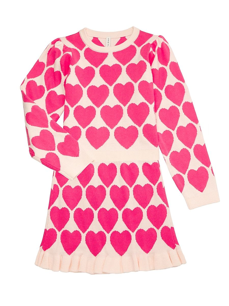 Little Girl's & Girl's Heart Sweet Knit Set - Size 3