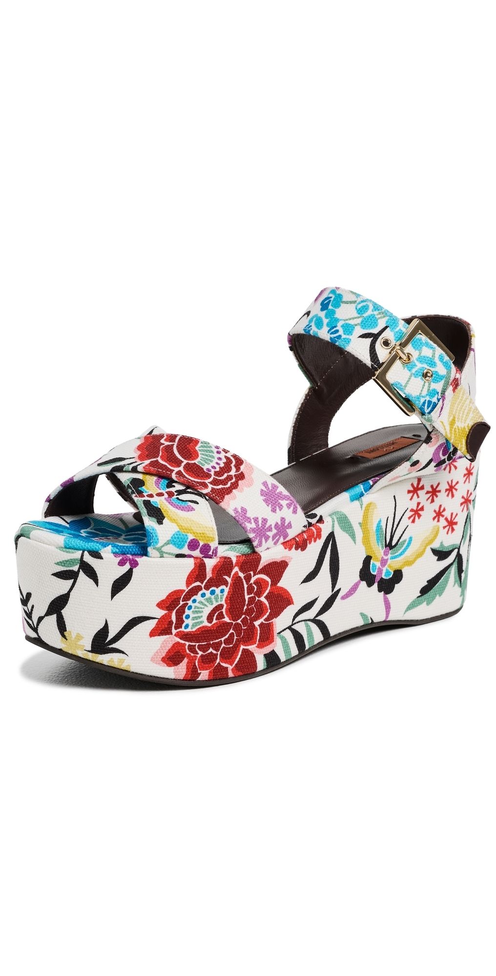 Missoni Julia Platform Sandals Julia Canvas Samoa Floral Print 40