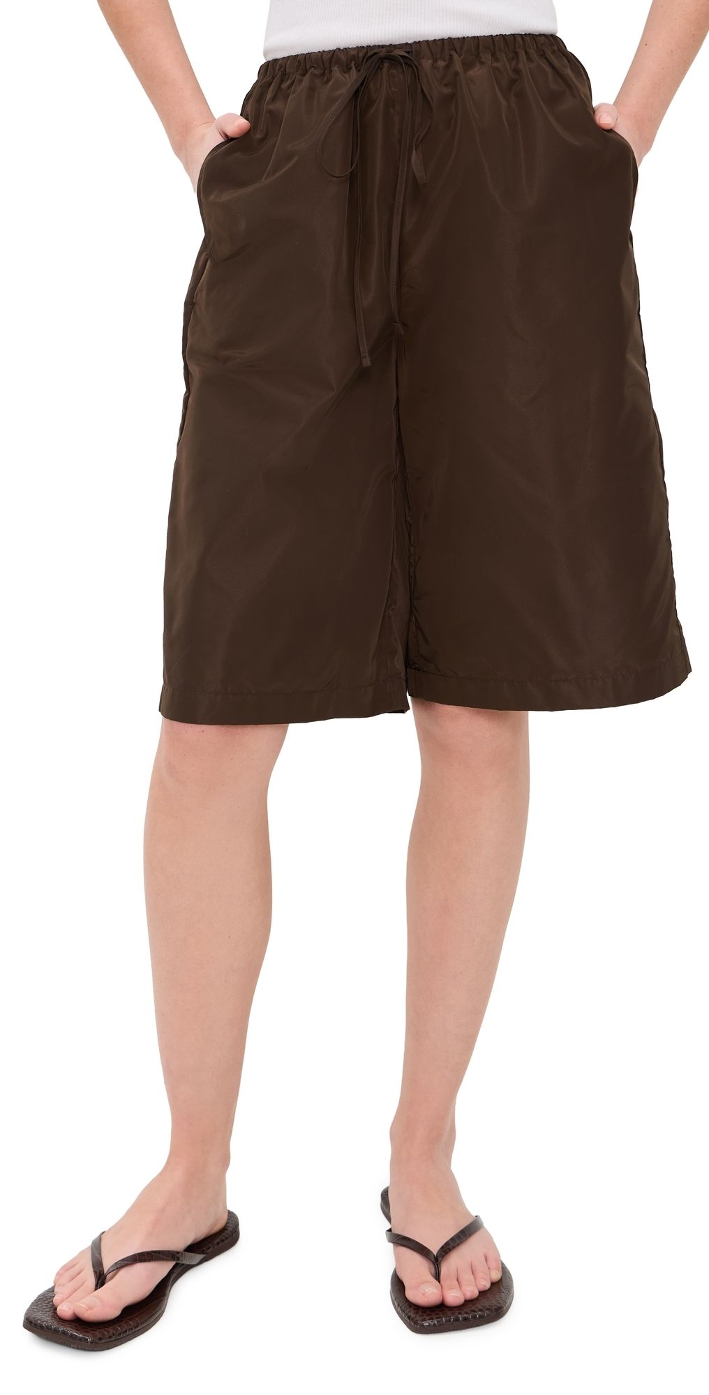STAUD Mateo Bermuda Shorts Earth XS