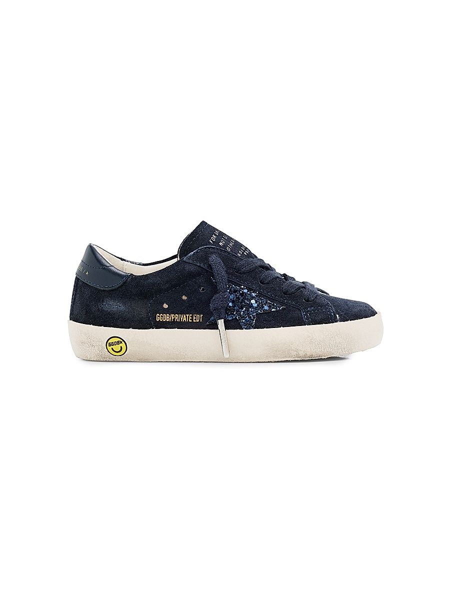 Baby's & Little Girl's Super Star Glitter Velvet Low Top Sneakers - Navy - Size 7.5 (Toddler)