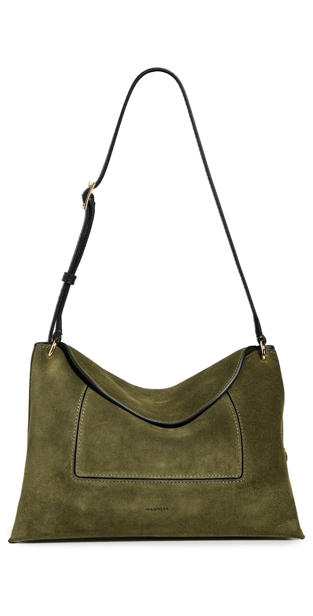 Wandler Penelope Slouch Bag Olive Suede One Size