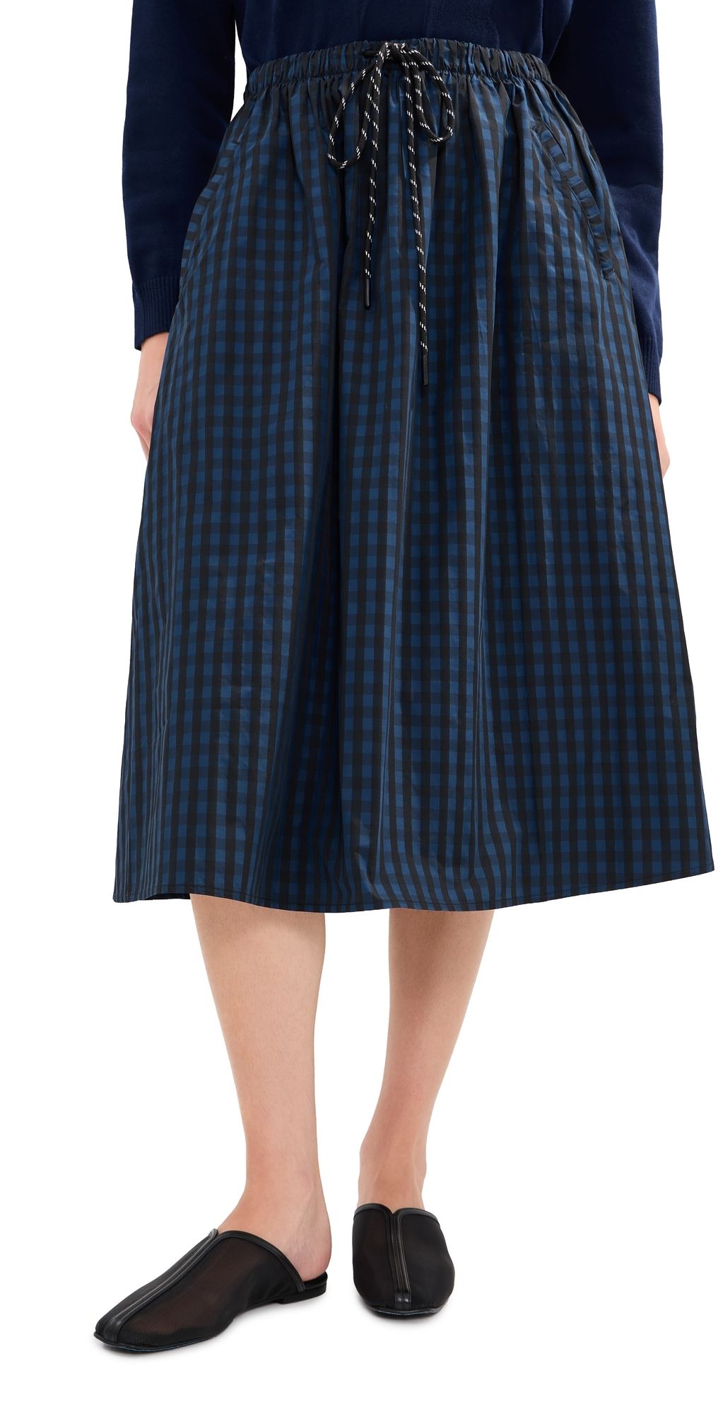 LE BOP Arlen Skirt Black/Blue Gingham S