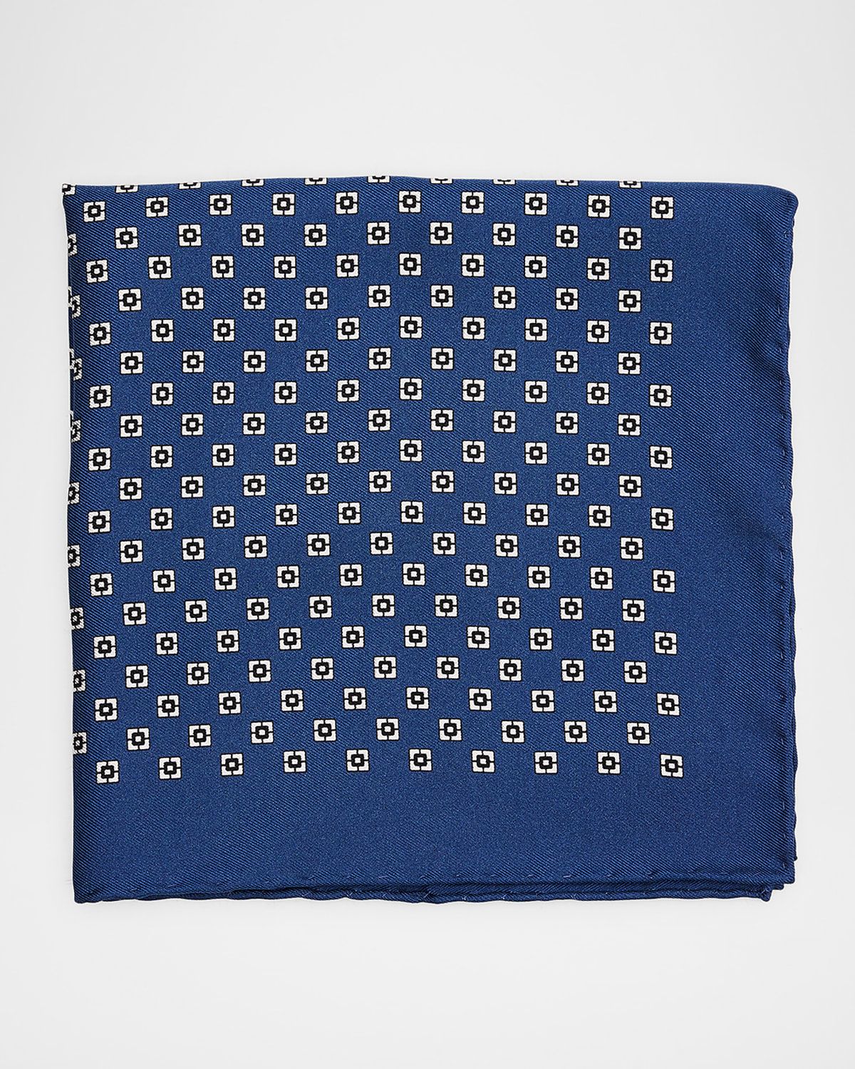 Men & apos;s Geometric Silk Pocket Square